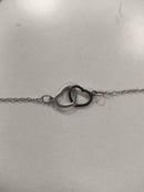 Collar de doble anillo de corazón plata - additional image 4