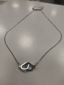 Collar de doble anillo de corazón plata - additional image 3